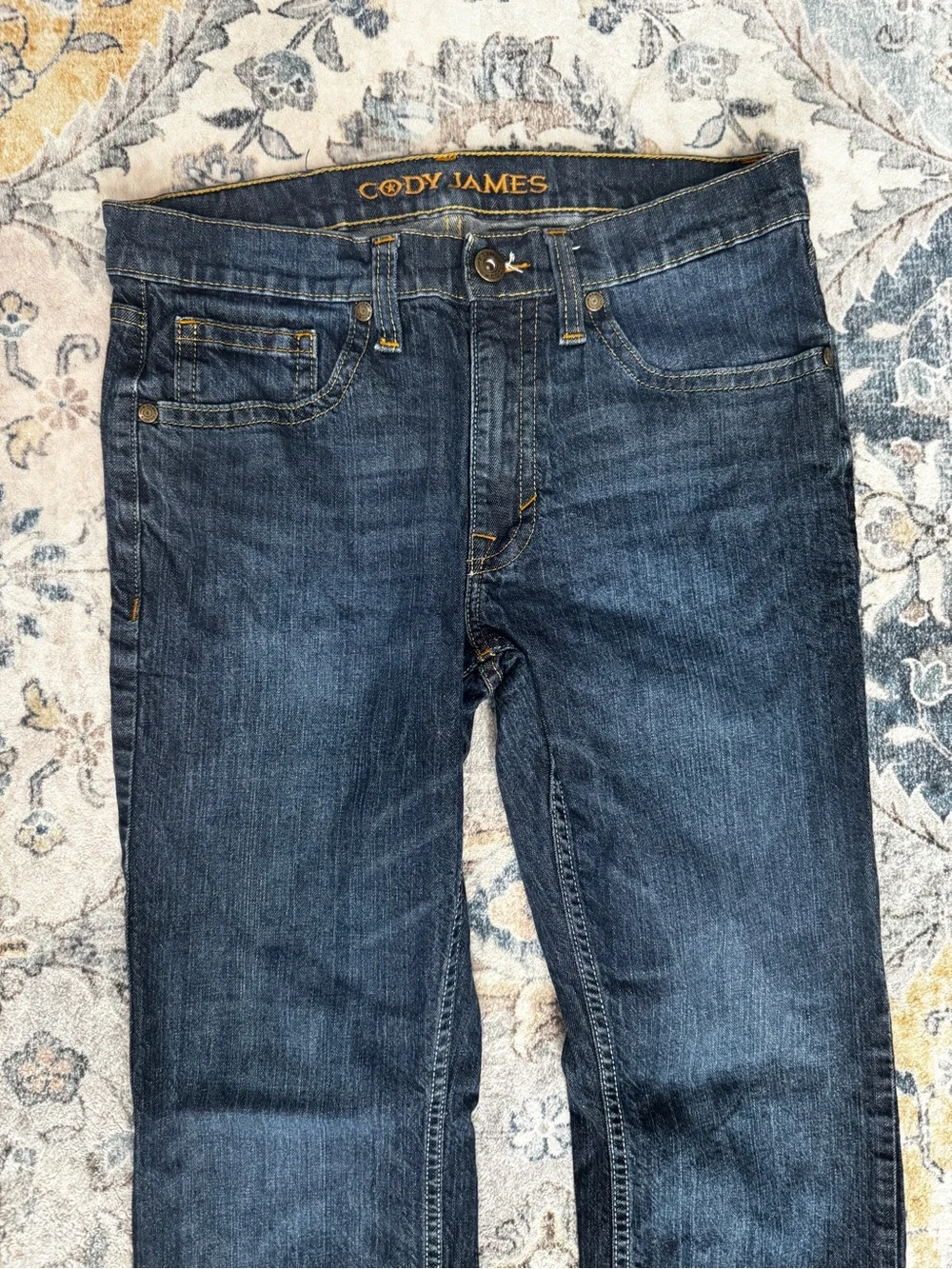 Men’s Cody James Dark Wash 33W x 34L Bootcut Blue Jeans style 138823